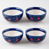 Ceramic Blooming Plants Portion Bowls - Set of 4 - Eyaas